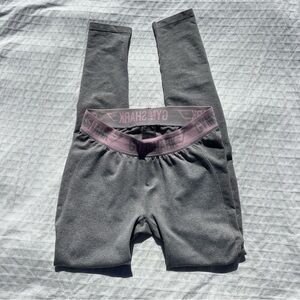 Gymshark Flex Leggings in Gray and Pink, L